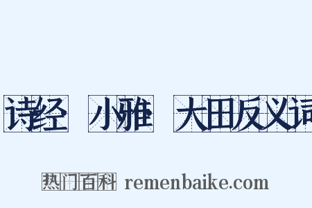 诗经·小雅·大田反义词是什么意思的图片